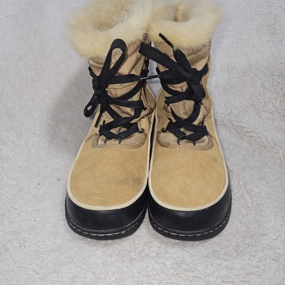 Sorel Tivoli Inner Fleece Lace Up Snow Boots 24Cm Beige Size 8.5 - Picture 5 of 14